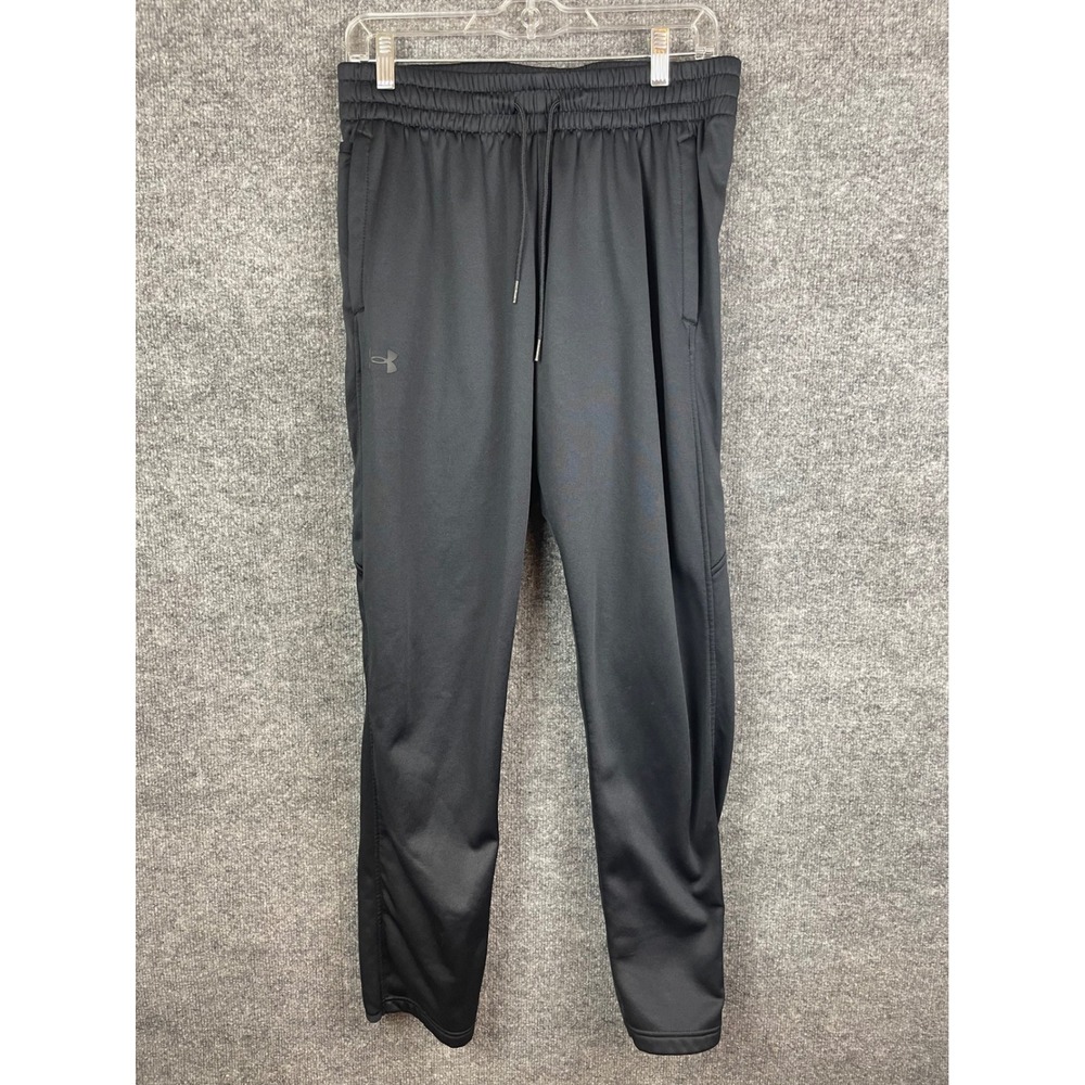 Under Armour Joggers Mens Large Black Excellent Loose Fit‎ Fleece Sweatpants